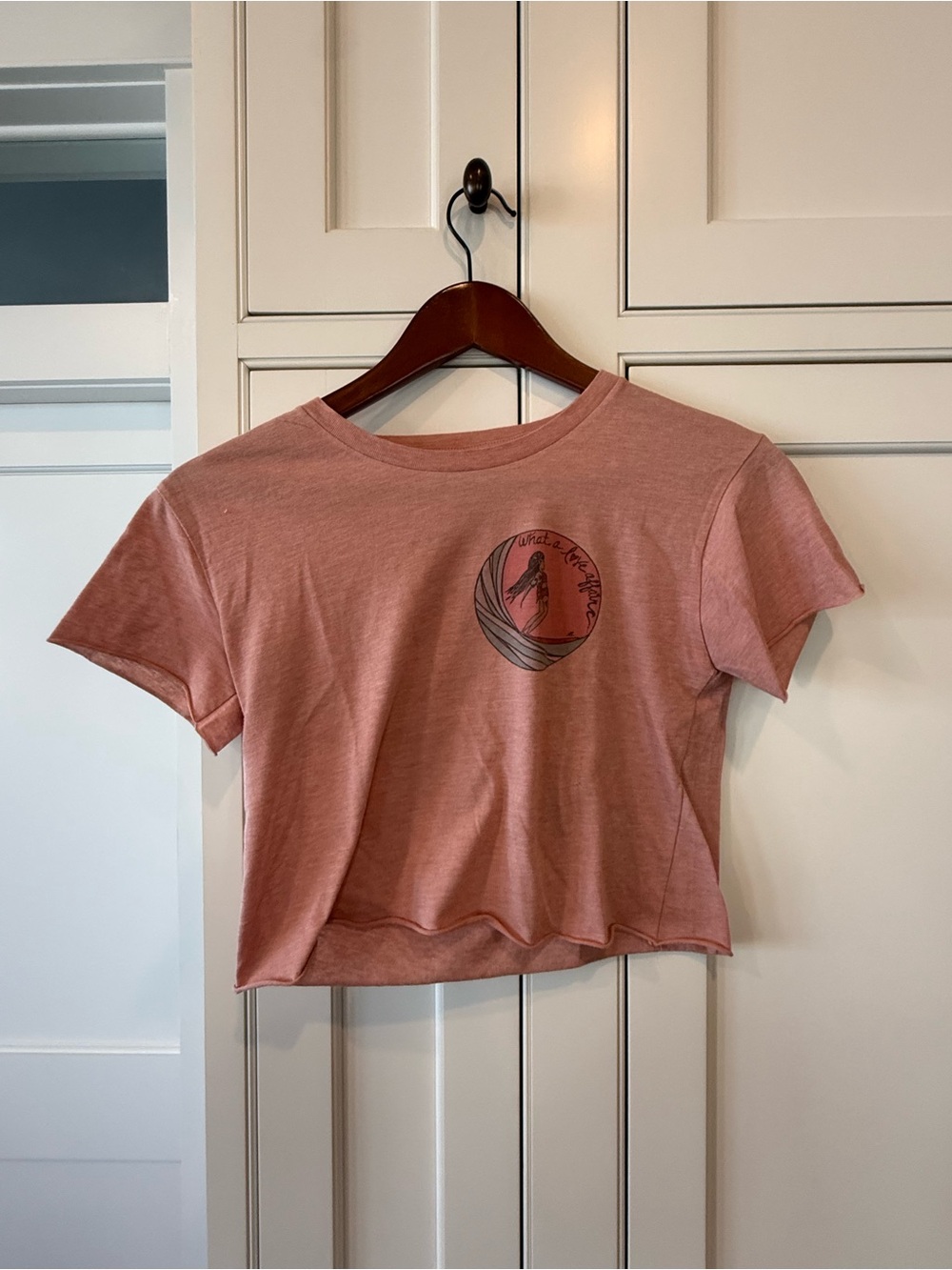 Women's Cropped Graphic Tee - Dusty Rose